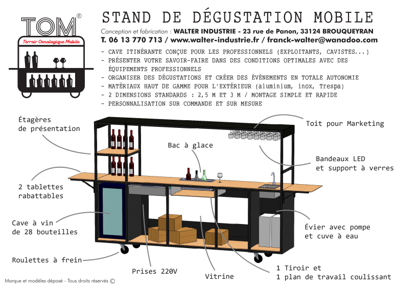 Stand de dégustation mobile TOM
